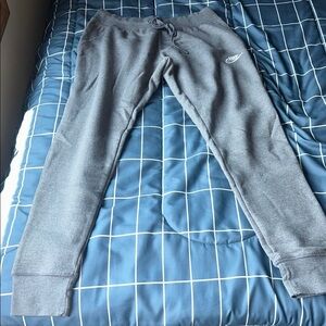 Nike Gray Tapered Sweatpants with Elastic Cuffs
